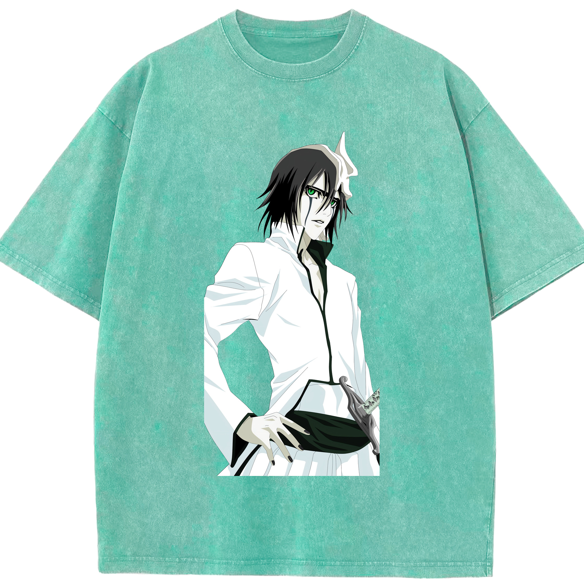 （画像用） ブリーチ ウルキオラ·シファー BLEACH Ulquiorra cifer 綿100% ヴィンテージ風 半袖Tシャツ（フロントプリント）